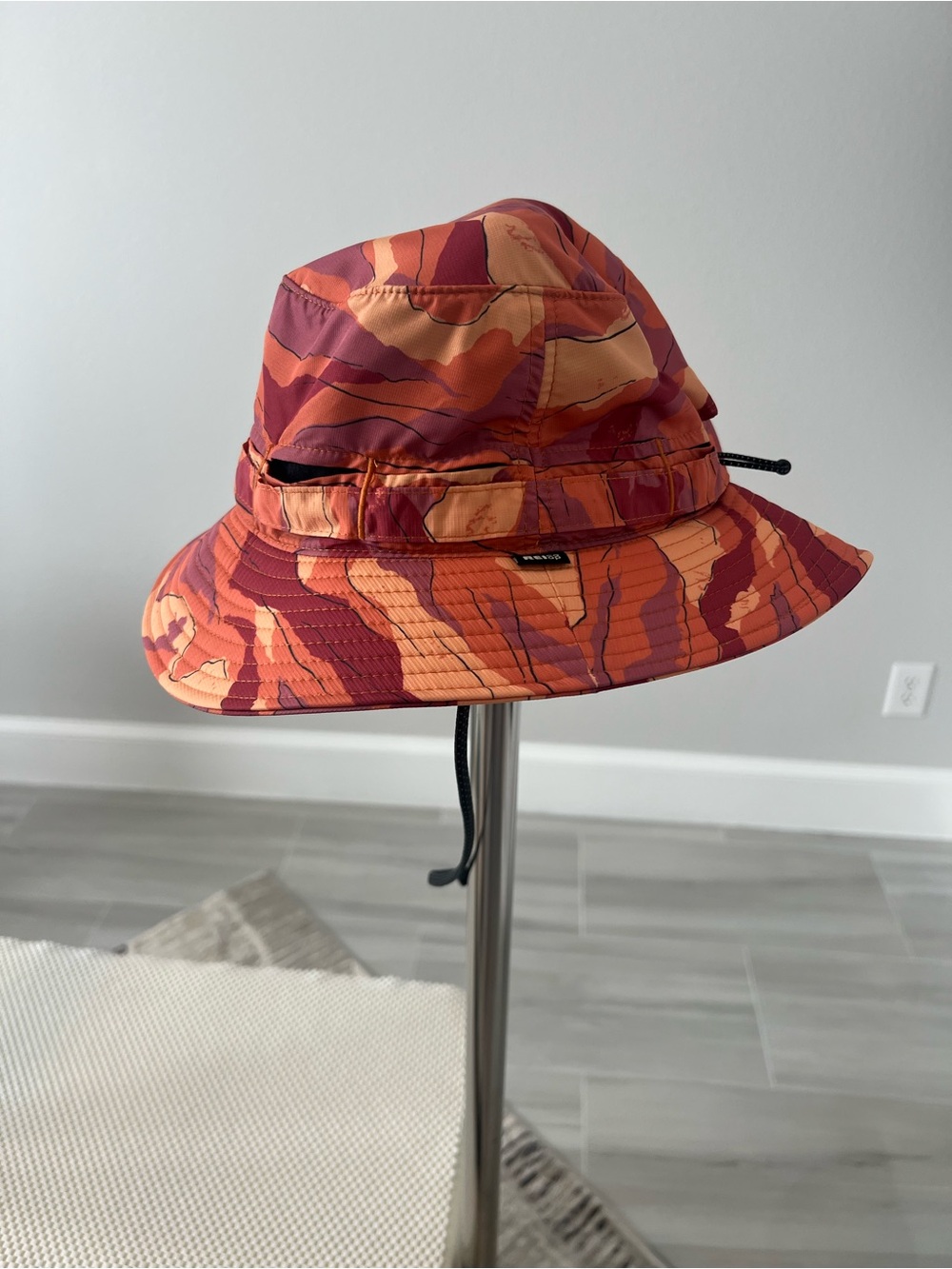 REI Orange and Maroon Camo Bucket Hat